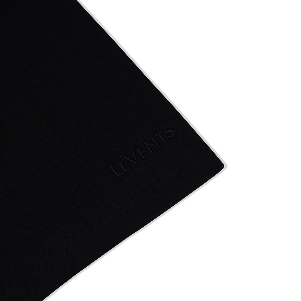 Áo thun Boxy Levents Blank/Black
