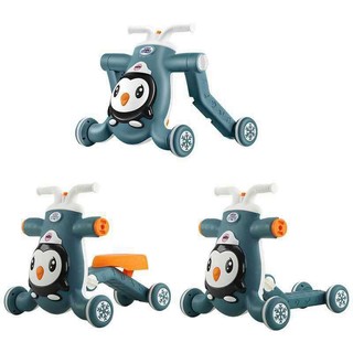 Xe tập đi, chòi chân, xe trượt đa năng phát nhạc 3in1 chim cánh cụt 113