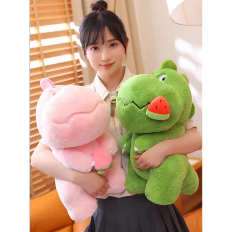 Gấu bông ❤️ Khủng long ❤️ Khủng long dưa hấu hàng nhập cao cấp bông mịn tròn siêu dễ thương !! FREE GÓI QUÀ