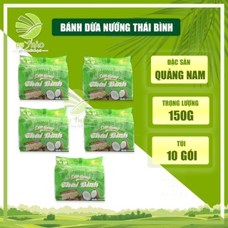 Combo 5 gói bánh dừa nướng hiệu Thái Bình 150gr, đặc sản miền Trung