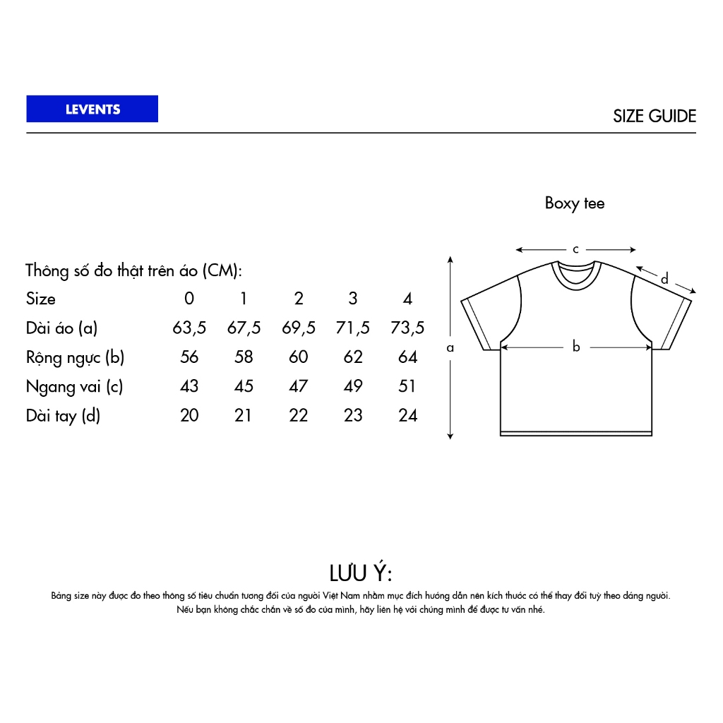 Áo thun Boxy Levents Blank/Black