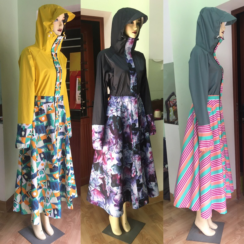 Măng tô mưa váy xoè cao cấp không xẻ sau Shop Rồng88🥇🌧