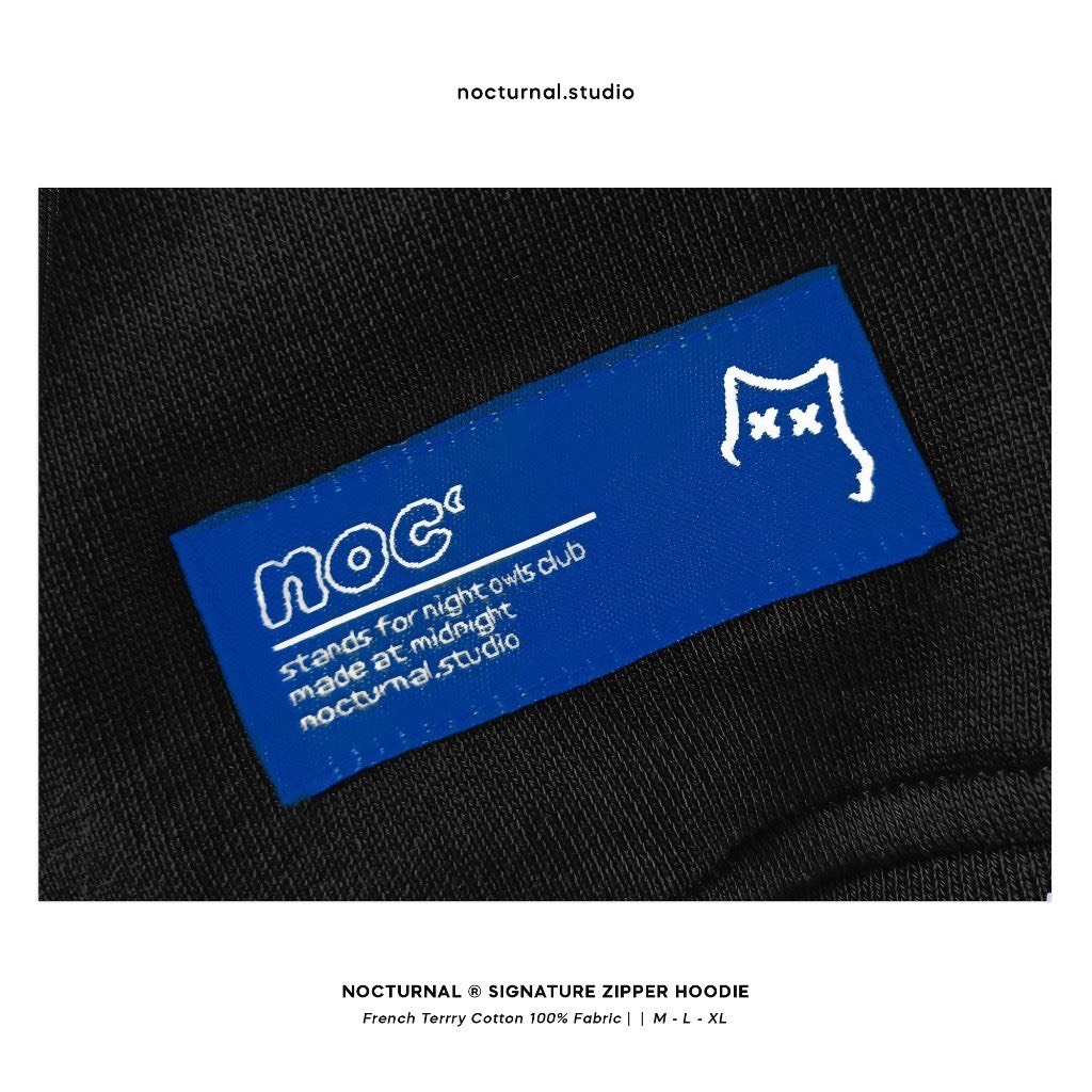 Áo Hoodie Zip Signature Basic Nỉ bông Cotton 100% Unisex Local Brand