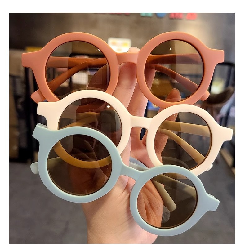 Kính Mát Mắt Tròn Chống Tia UV Cho Bé Trai, Bé Gái