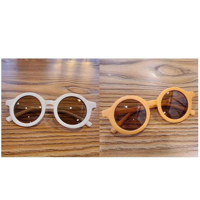 Kính Mát Mắt Tròn Chống Tia UV Cho Bé Trai, Bé Gái