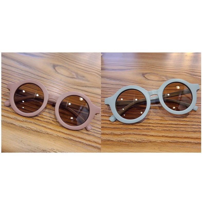 Kính Mát Mắt Tròn Chống Tia UV Cho Bé Trai, Bé Gái