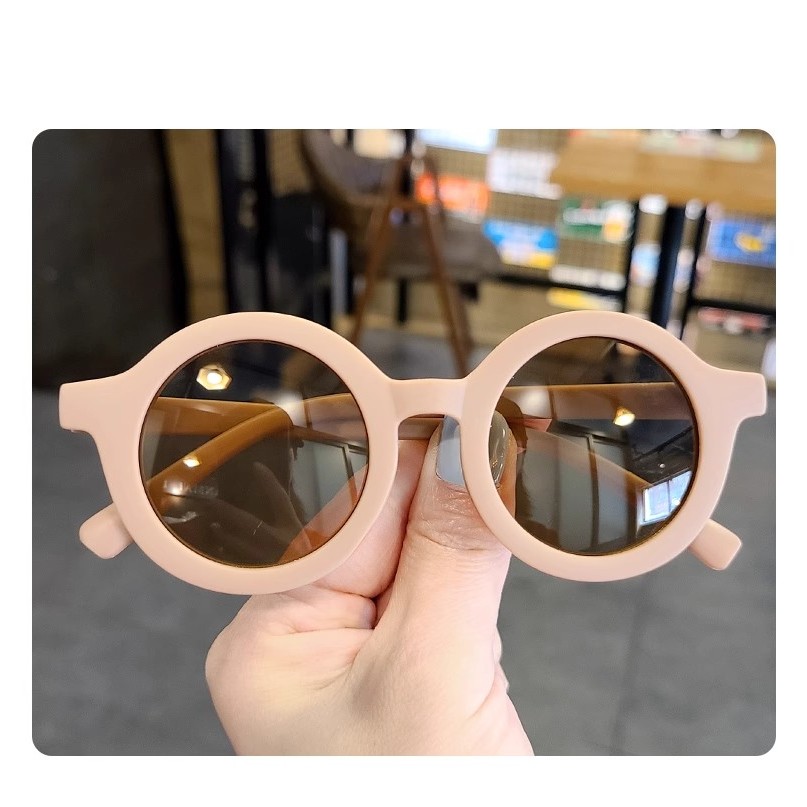 Kính Mát Mắt Tròn Chống Tia UV Cho Bé Trai, Bé Gái