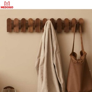 Móc gỗ treo tường Medogo, móc treo quần áo, phụ kiện, giá gỗ treo quần áo-MT05