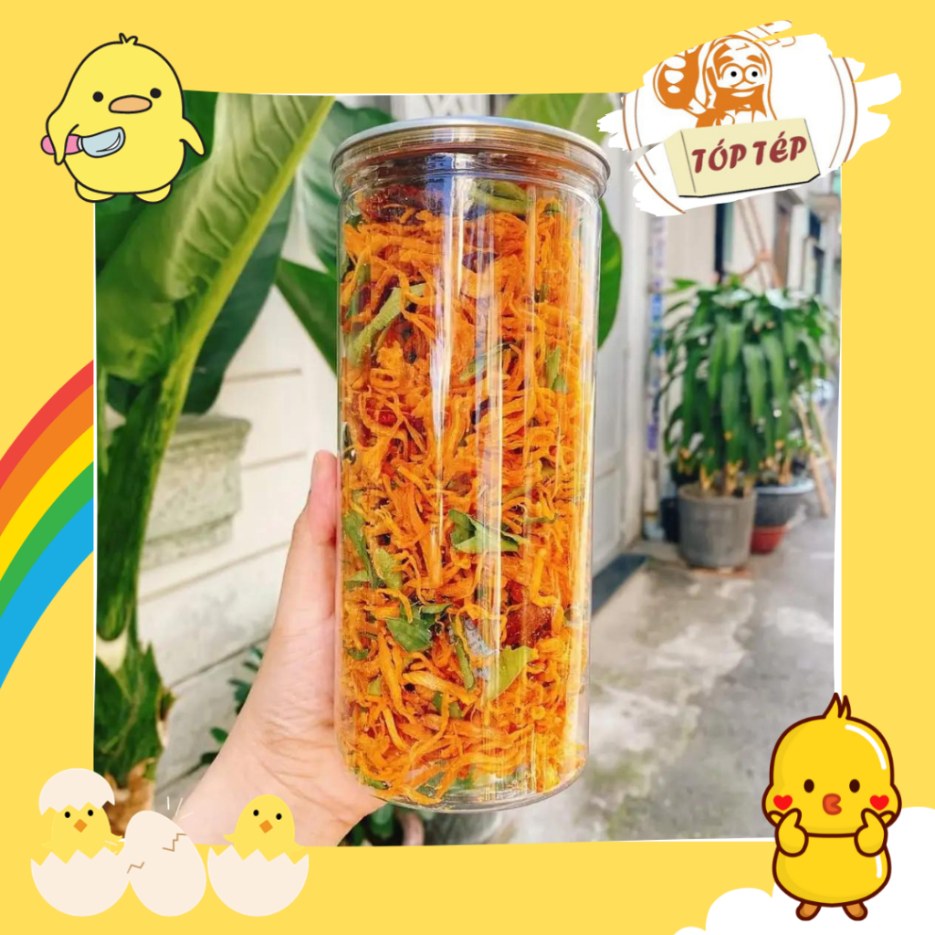 Khô gà Ăn vặt Tóp Tép dai ngon đến từng sợi