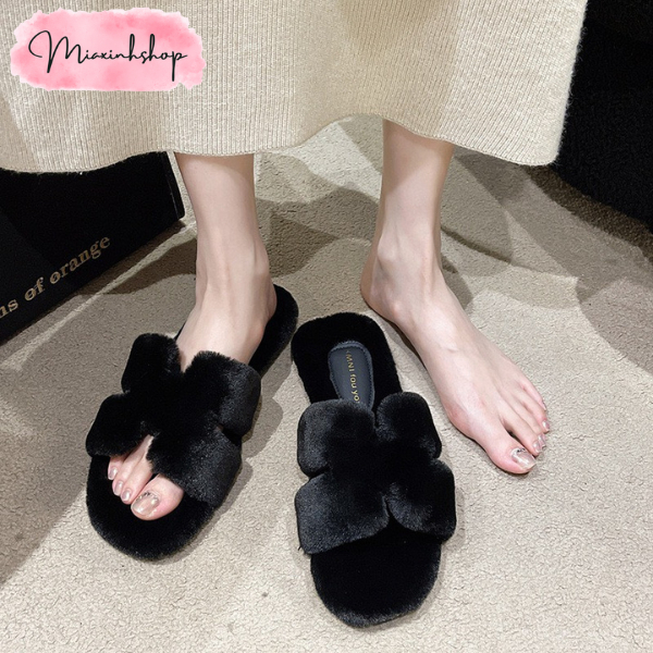 Dép lông nữ dép lê bông HM LOẠI 1 FULL HỘP siêu xinh đi mềm êm chân hàng QCCC