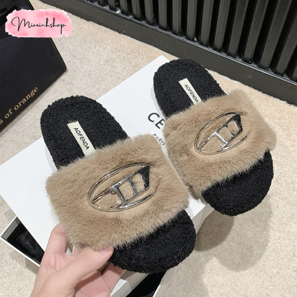 Dép lông nữ dép lê bông LOẠI 1 FULL HỘP đi mùa thu đông êm chân dành cho nữ