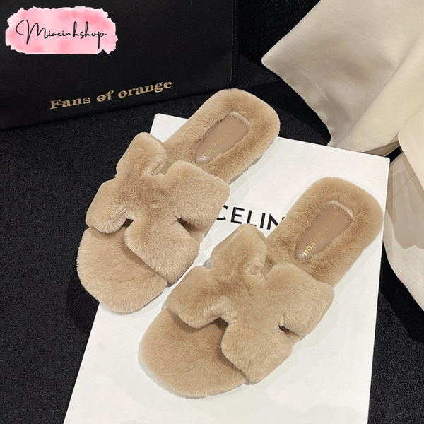 Dép lông nữ dép lê bông HM LOẠI 1 FULL HỘP siêu xinh đi mềm êm chân hàng QCCC