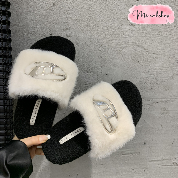 Dép lông nữ dép lê bông LOẠI 1 FULL HỘP đi mùa thu đông êm chân dành cho nữ