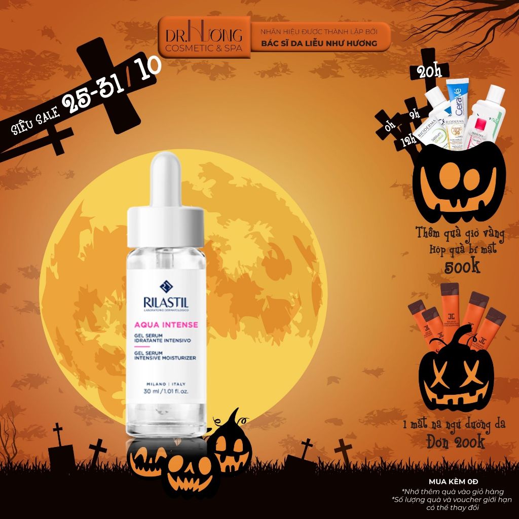 SERUM CẤP ẨM, LÀM SÁNG DA VÀ GIẢM NẾP NHĂN 30ml RILASTIL AQUA INTENSE GEL SERUM