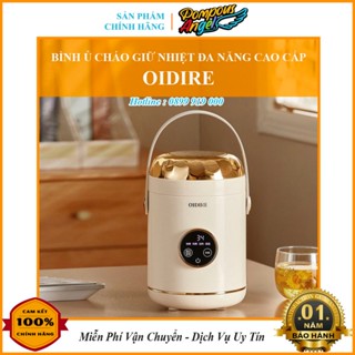 [Chính hãng+Sẵn] Bình ủ cháo cặp lồng điện lòng tráng men OIDIRE ODI-DRB03 dung tích 600ml màu trắng bảo hành 12 tháng