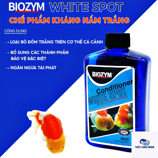 Biozym White Spot - chữa nấm trắng đốm trắng cho các loại cá cảnh