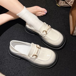 Giày đốc nữ miu miu da bóng đế pu siêu nhẹ cao 5cm lửng shop
