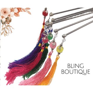 Trâm cài tóc cổ trang tua rua nhiều màu-Bling Boutique