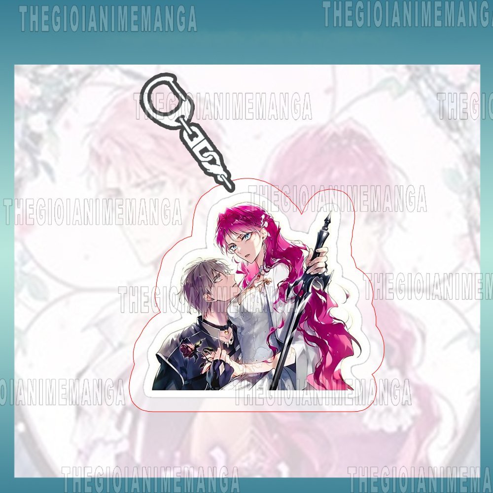 Móc khóa KẾT CỤC CỦA KẺ PHẢN DIỆN CHỈ CÓ THỂ LÀ CÁI CHẾT mica trong acrylic in hình anime chibi quà tặng độc đáo