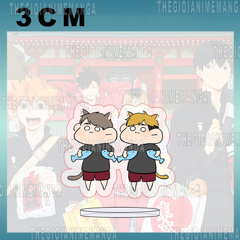 Mô hình Standee HAIKYUU! ver MẮT TRÒN Vua Bóng Chuyền mica acrylic anime chibi trưng bày