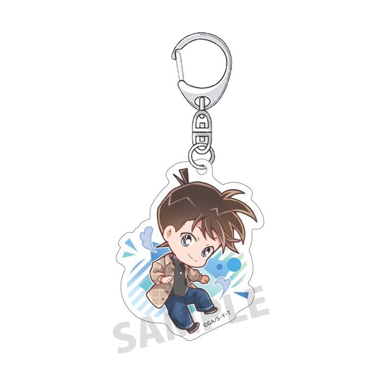 Móc khóa DETECTIVE CONAN ver NỀN GÁCH Thám tử lừng danh in hình anime chibi mica trong acrylic keyring dễ thương