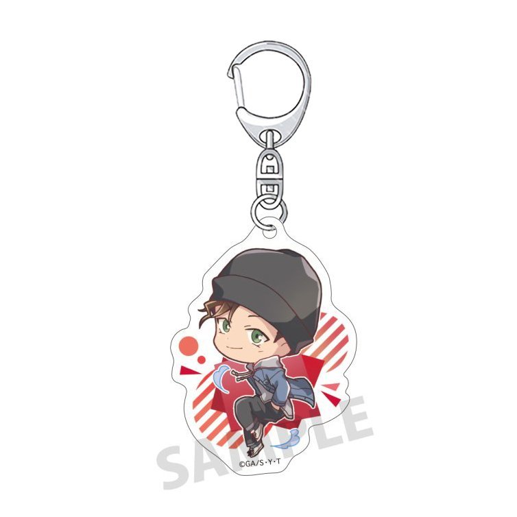 Móc khóa DETECTIVE CONAN ver NỀN GÁCH Thám tử lừng danh in hình anime chibi mica trong acrylic keyring dễ thương