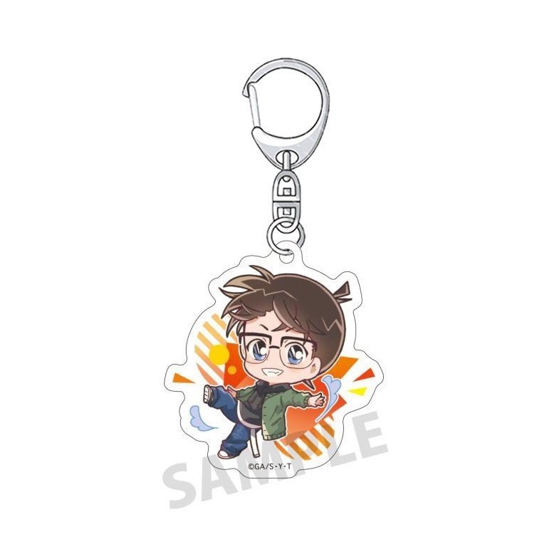 Móc khóa DETECTIVE CONAN ver NỀN GÁCH Thám tử lừng danh in hình anime chibi mica trong acrylic keyring dễ thương
