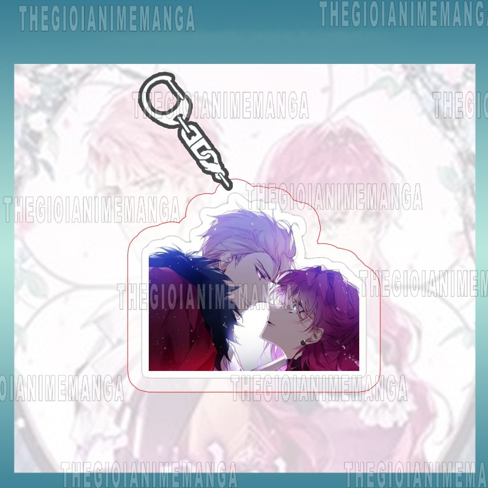 Móc khóa KẾT CỤC CỦA KẺ PHẢN DIỆN CHỈ CÓ THỂ LÀ CÁI CHẾT mica trong acrylic in hình anime chibi quà tặng độc đáo