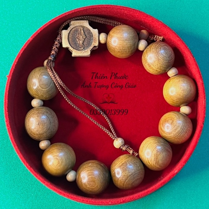 VÒNG TAY MÂN CÔI - HẠT VÒNG TAY GỖ HƯƠNG NAI | vòng hạt gỗ trầm tự nhiên - Quà tặng Công Giáo