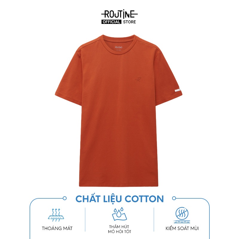 Áo Thun Nam Tay Ngắn Cotton Thêu Form Fitted - Routine 10F22TSS001