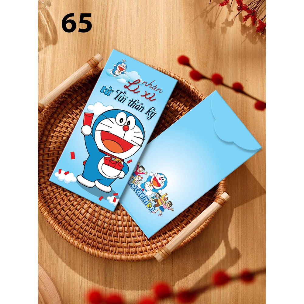 Xấp 10 bao lì xì đôrêmon, gấu dâu lotso