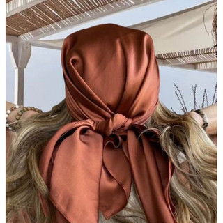 Khăn choàng cổ lụa thanh lịch size 70x70cm Khăn turban lụa vuông