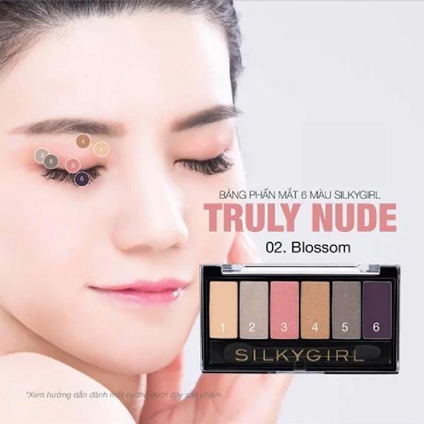 Bảng Phấn Mắt 6 Ô Silkygirl Truly Nude Eye Shadow Palette