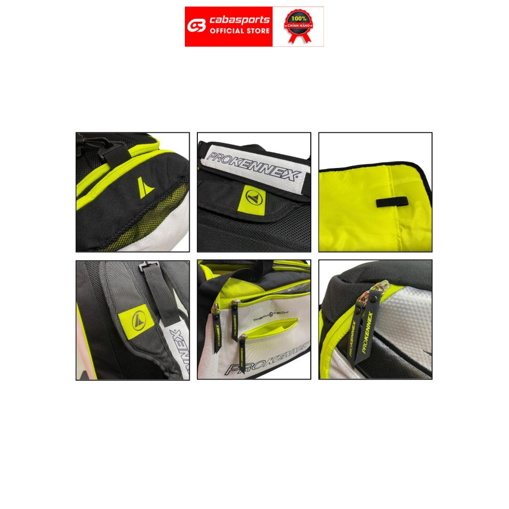 Túi đựng vợt cầu lông tennis Prokennex Tour Sports Thermo cao cấp, túi đựng phụ kiện thể thao