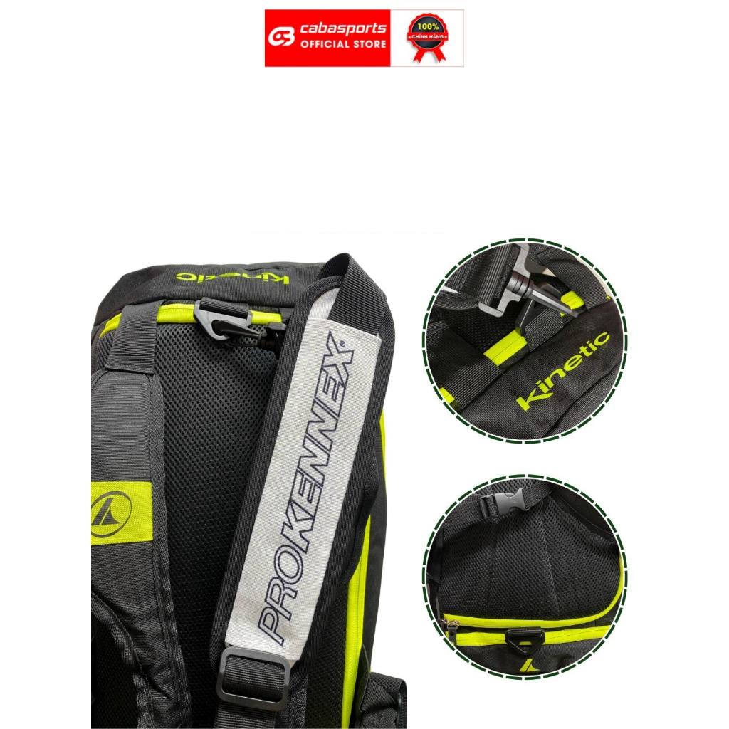 Túi đựng vợt cầu lông tennis Prokennex Tour Sports Thermo cao cấp, túi đựng phụ kiện thể thao