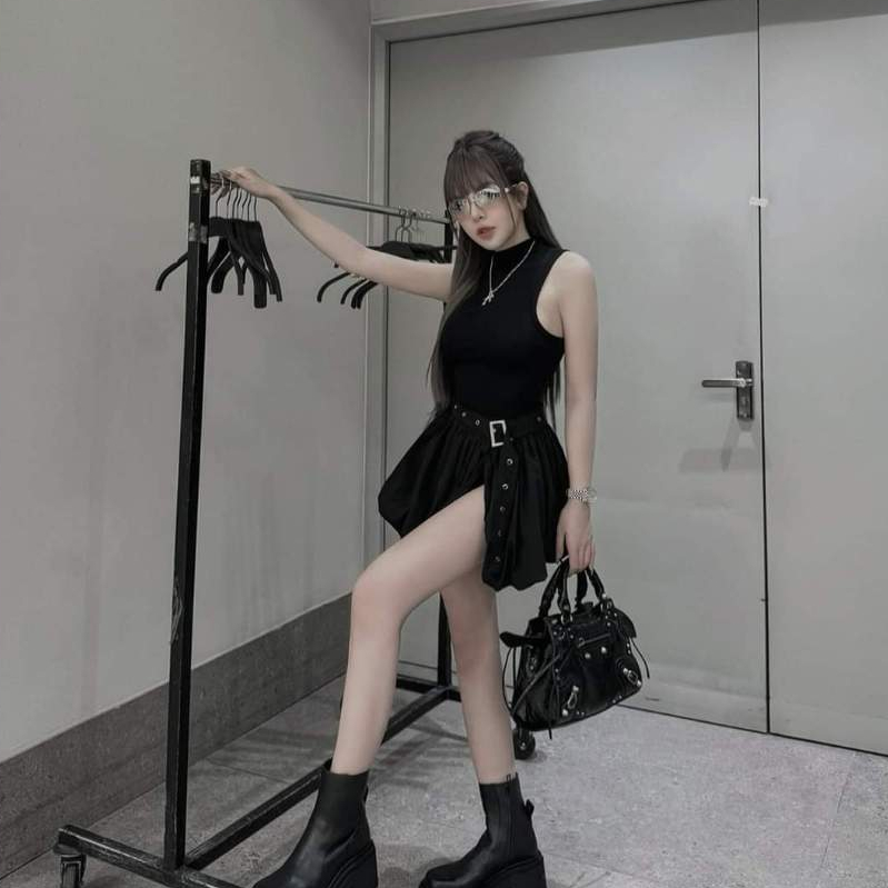 Set bodysuit 2 món Áo body kèm váy mix đai phong cách sang chảnh MPB @Tesoro clothes