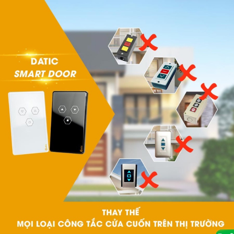 Công Tắc Cửa Cuốn Datic Smart Door Điều Khiển Từ Xa Bằng Điện Thoại, Thương Hiệu Hunonic, Hàng Việt Nam Chất Lượng Cao