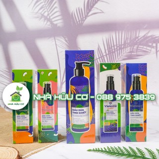 Tổng hợp - Dầu dừa nguyên chất ép lạnh dưỡng mi, dưỡng tóc, dưỡng môi,dưỡng da - CHAI VÒI XỊT - Nhà hữu cơ