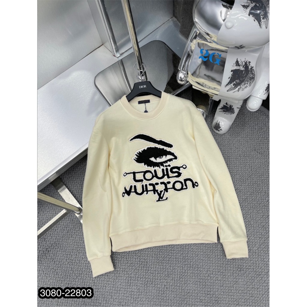 Áo nỉ LV thêu chữ siêu hot - Áo nỉ LV nam