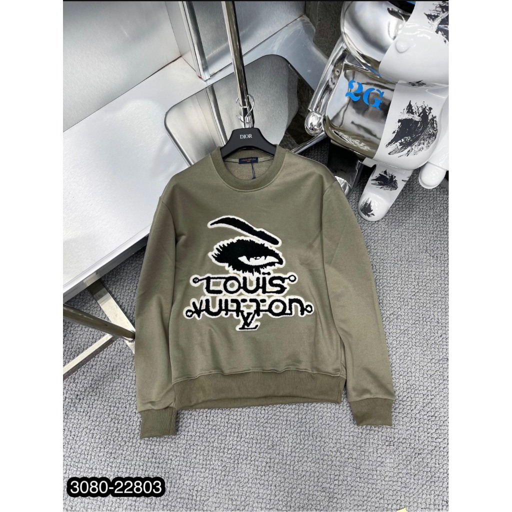 Áo nỉ LV thêu chữ siêu hot - Áo nỉ LV nam