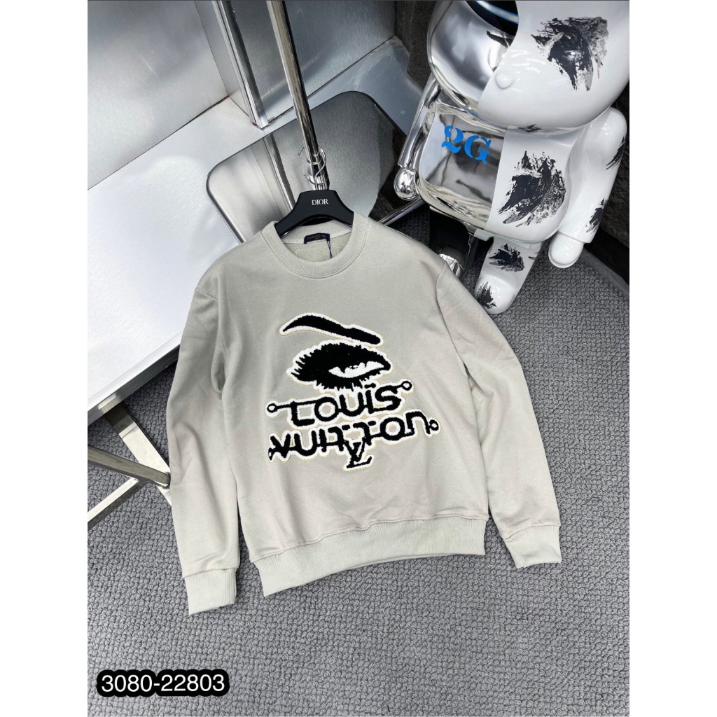 Áo nỉ LV thêu chữ siêu hot - Áo nỉ LV nam