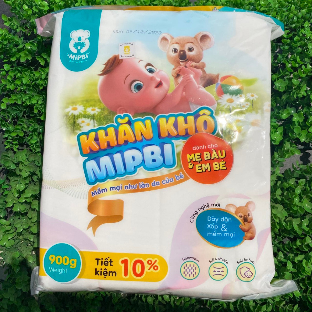 Khăn giấy khô đa năng Mipbi 600gr, 900gr  💖 FREESHIP💖 Giấy khô mềm mại,co giãn, an toàn cho bé,làm từ vải không dệt