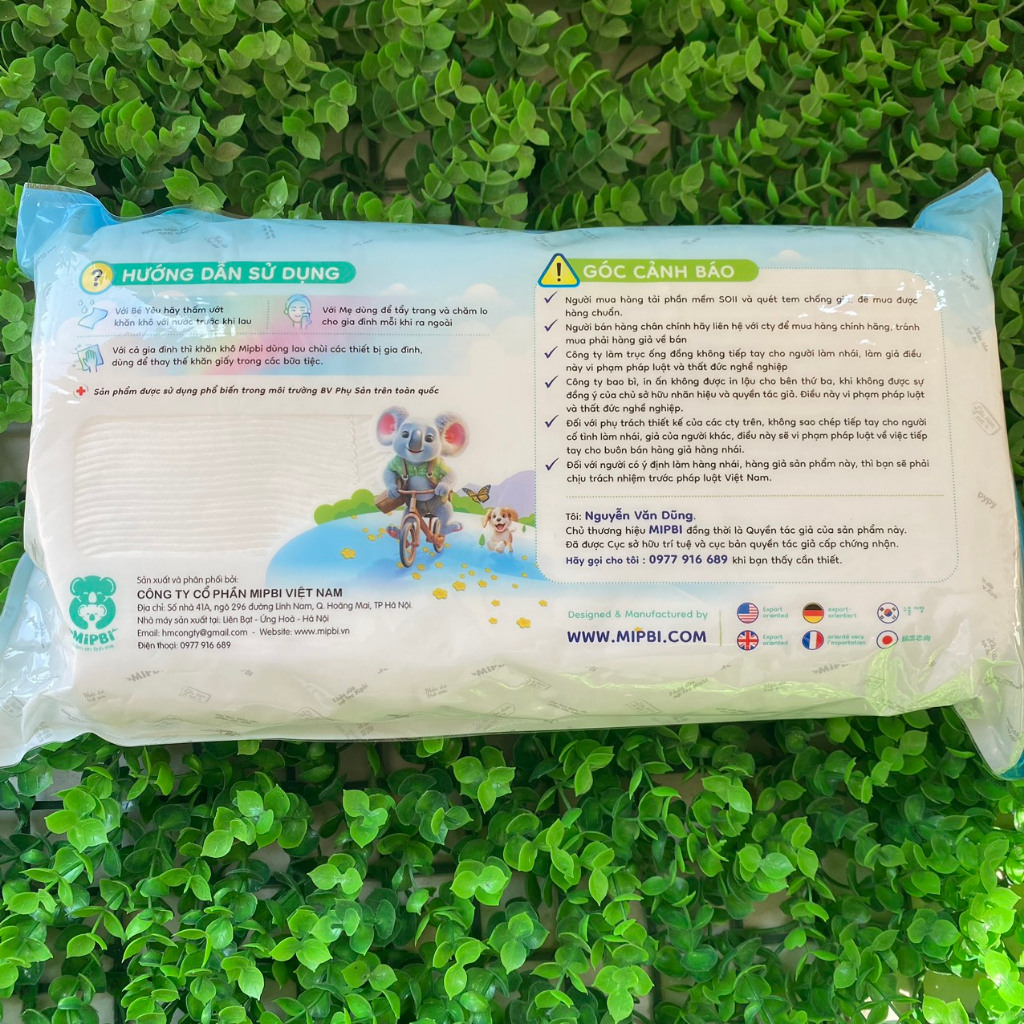 Khăn giấy khô đa Khăn khô Mipbi 200gr SIÊU MỀM an toàn cho trẻ sơ sinh 💖FRESHIP💖khăn khô đa năng dành cho trẻ sơ sinh