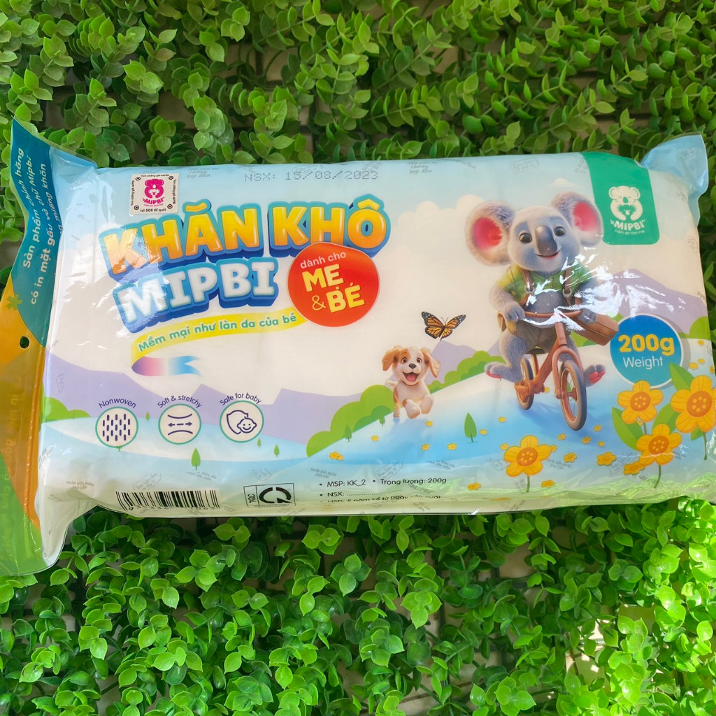 Khăn giấy khô đa Khăn khô Mipbi 200gr SIÊU MỀM an toàn cho trẻ sơ sinh 💖FRESHIP💖khăn khô đa năng dành cho trẻ sơ sinh