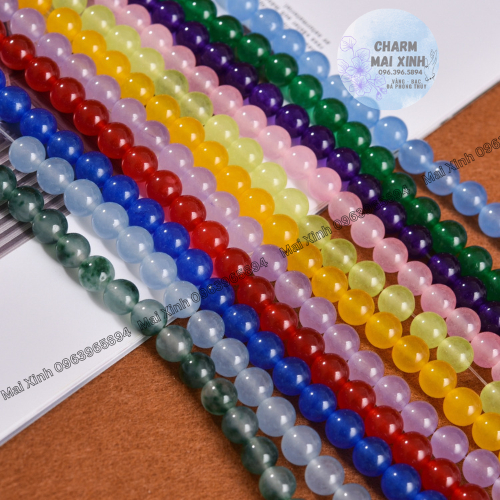 Chuỗi Hạt Đá Mã NãoTrong Nhiều Màu Sắc - Hạt Lớn &  Siêu Lớn - Hạt Đá Xâu Chuỗi-Mix Vòng Phong Thủy Nam Nữ