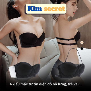  Áo lót nữ hỡ lưng quả ngang chống tuột đa năng mặc được 4 kiểu cao cấp hot tốp tốp Tặng miếng dán và dây cổ 