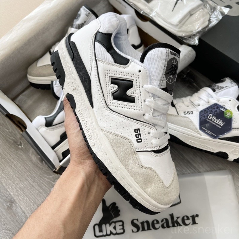 Giày Thể Thao NB 550, New Balance NB 550 'White Green, White Black Basic Xanh Đen Trắng Đủ Size Nam Nữ Full Bill Box