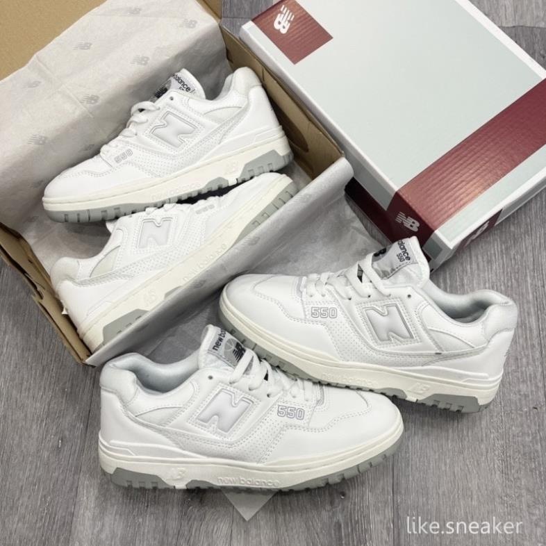 Giày Thể Thao NB 550, New Balance NB 550 'White Green, White Black Basic Xanh Đen Trắng Đủ Size Nam Nữ Full Bill Box