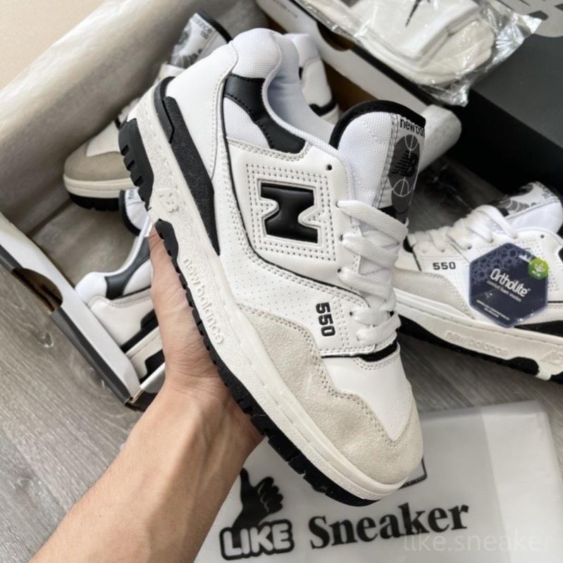 Giày Thể Thao NB 550, New Balance NB 550 'White Green, White Black Basic Xanh Đen Trắng Đủ Size Nam Nữ Full Bill Box