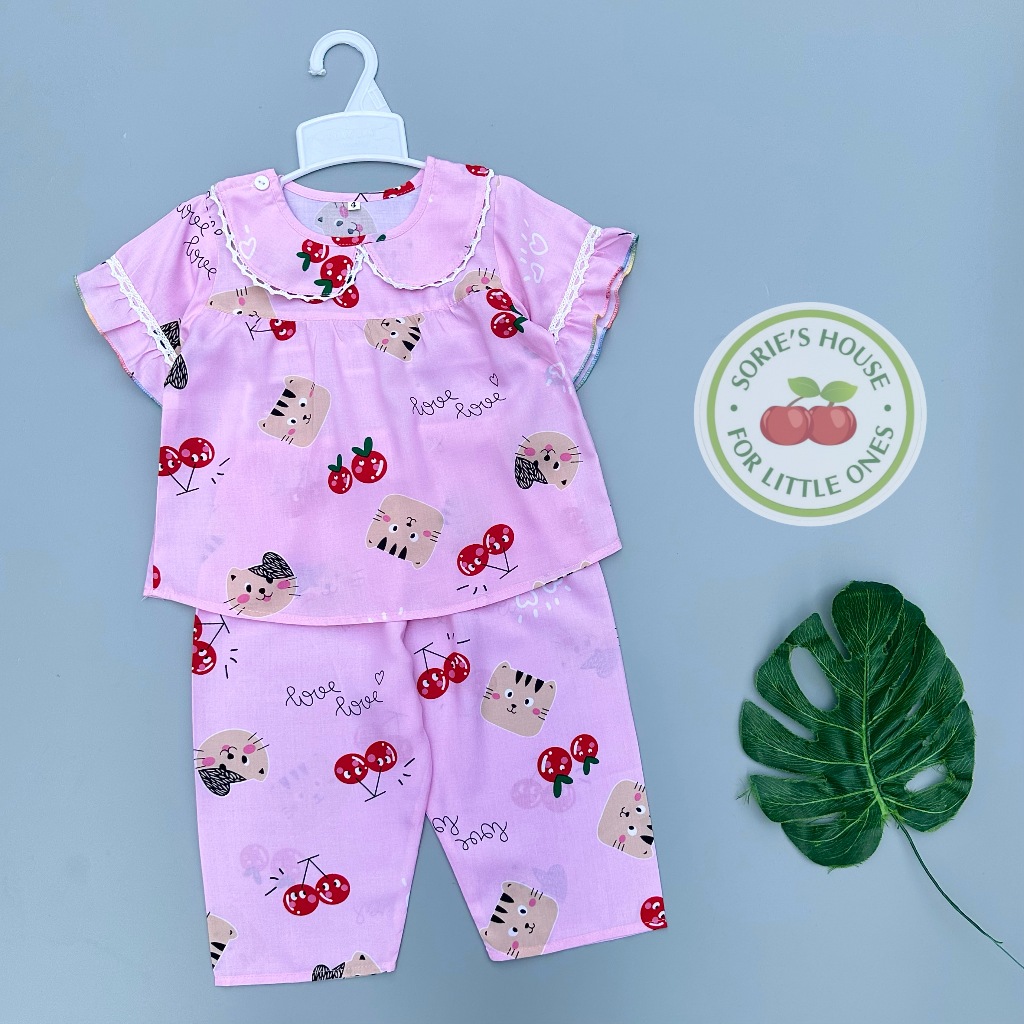 Bộ tole lanh ÁO TAY NGẮN QUẦN DÀI bé gái